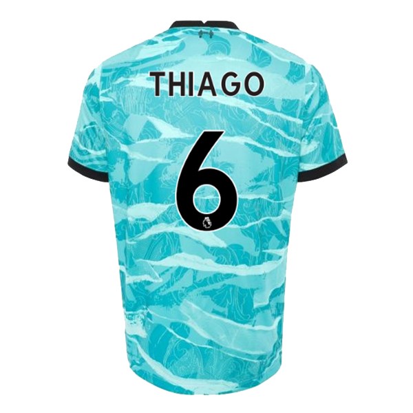 Camiseta Liverpool NO.6 Thiago 2ª Kit 2020 2021 Azul